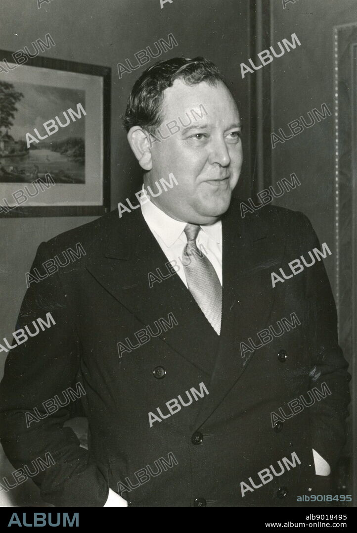 Photographic portrait of Trygve Lie (1896-1968) a Norwegian politician, labour leader, government official, Foreign minister and author. Dated 20th Century.