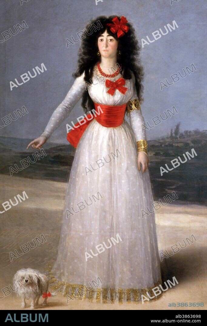 DUQUESA DE ALBA ( MARIA DEL PILAR TERESA CAYETANA DE SILVA Y ALVAREZ DE TOLEDO ). ARISTOCRATA ESPAÑOLA. MADRID 1762 - 1802. OLEO DE FRANCISCO DE GOYA , 1795. COLECCION ALBA. PALACIO DE LIRIA . MADRID. SFGP / © KORPA.