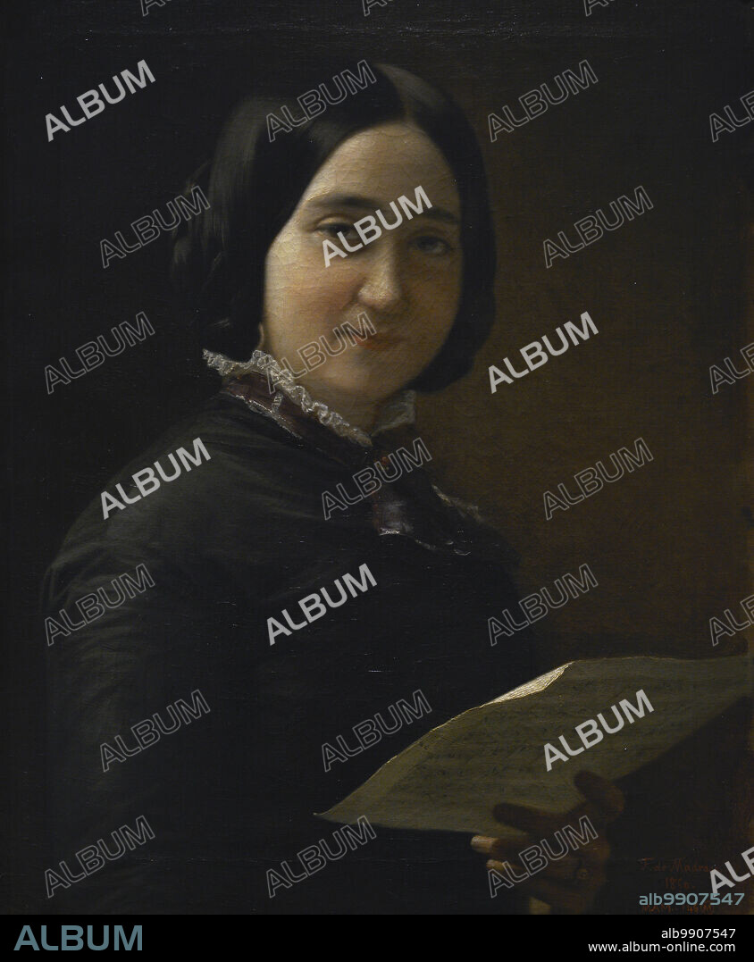 FEDERICO DE MADRAZO Y KUNTZ (1815-1894). SPANISH PAINTER.. Sofia Vela Querol (1828-1909). Cantante y compositora española. Retrato por Federico de Madrazo (1815-1894), 1850. Oleo sobre lienzo, 62 x 50 cm. Museo del Prado. Madrid. España.