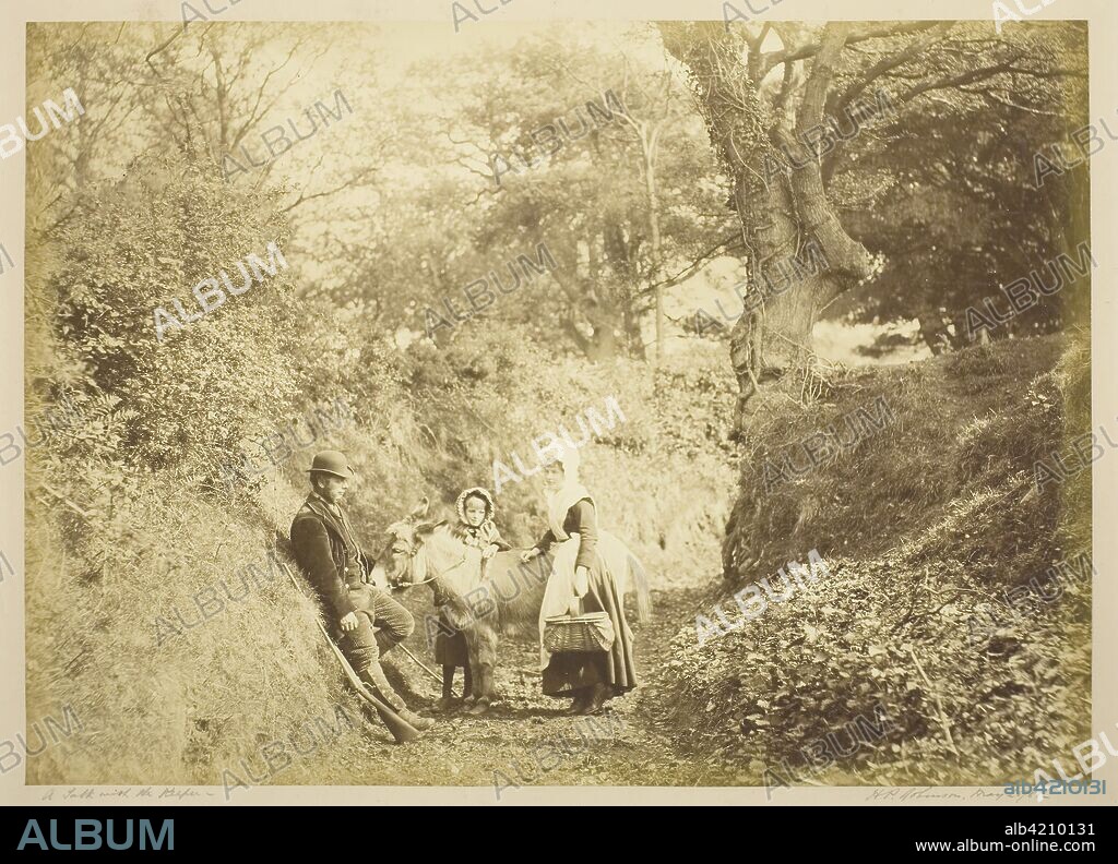 A Talk with the Keeper. Henry Peach Robinson; English, 1830-1901. Date: 1881. Dimensions: 26.9 × 37.4 cm (image/paper); 36.4 × 51.8 cm (mount). Albumen print. Origin: England.