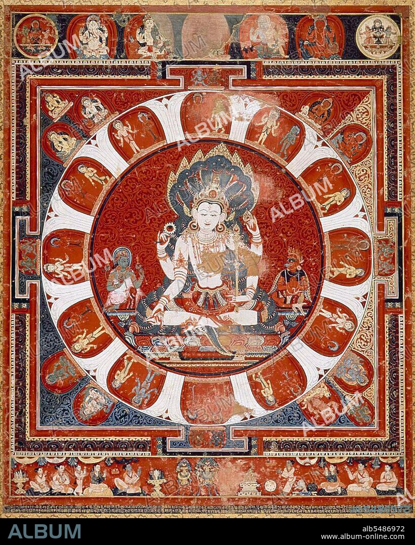 Vishnu (Sanskrit ?????? Vi??u) is the Supreme god in the Vaishnavite tradition of Hinduism. Smarta followers of Adi Shankara, among others, venerate Vishnu as one of the five primary forms of God. The Vishnu Sahasranama declares Vishnu as Paramatma (supreme soul) and Parameshwara (supreme God). It describes Vishnu as the All-Pervading essence of all beings, the master of - and beyond - the past, present and future, one who supports, sustains and governs the Universe and originates and develops all elements within. Vishnu governs the aspect of preservation and sustenance of the universe, so he is called 'Preserver of the Universe'. In the Puranas, Vishnu is described as having the divine colour of water filled clouds, four-armed, holding a lotus, mace, conch (shankha) and chakra (wheel). Vishnu is also described in the Bhagavad Gita as having a 'Universal Form' (Vishvarupa) which is beyond the ordinary limits of human perception or imagination.