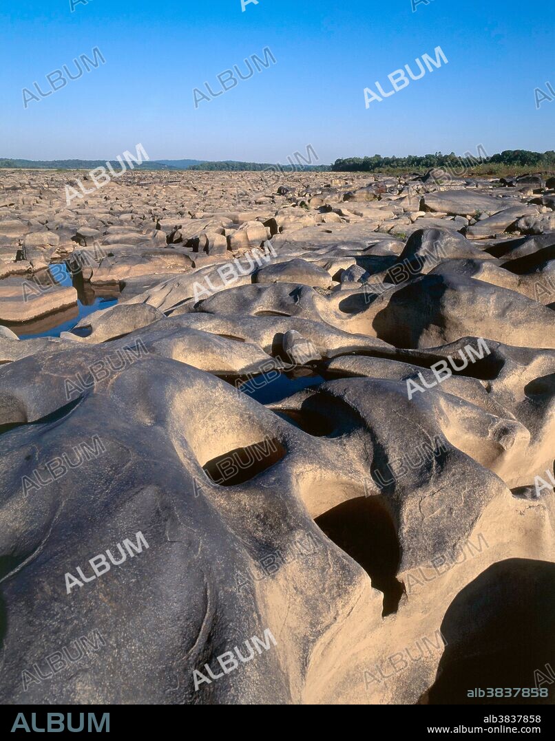 Potholes in Riverbed