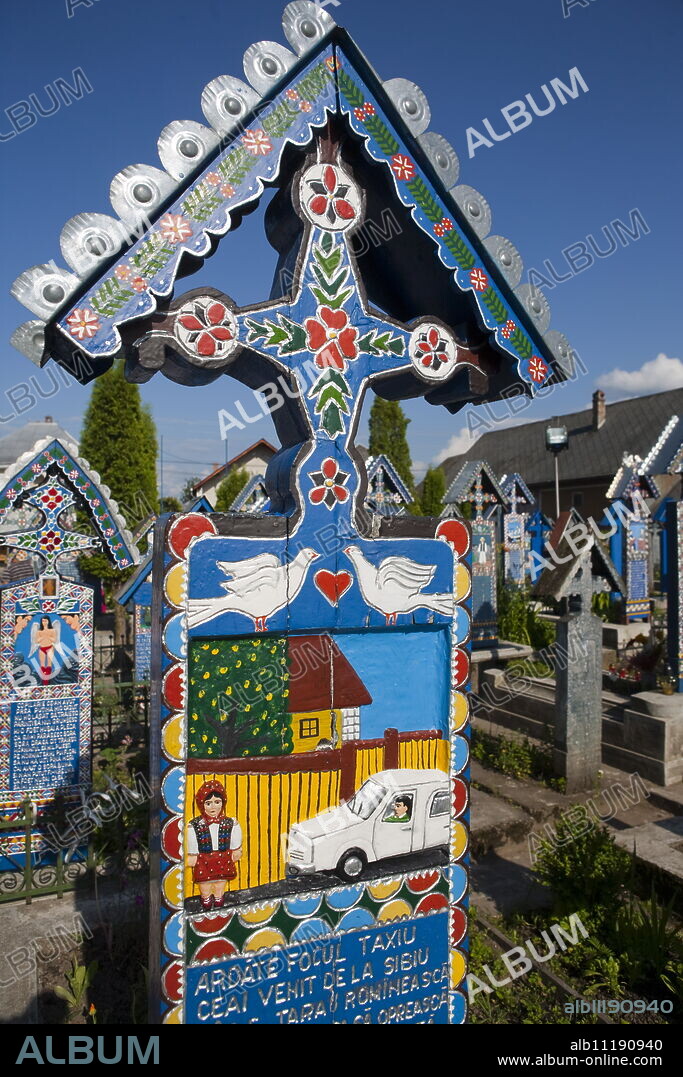 Merry Cemetery, Sapanta, Maramures, Romania, Europe.