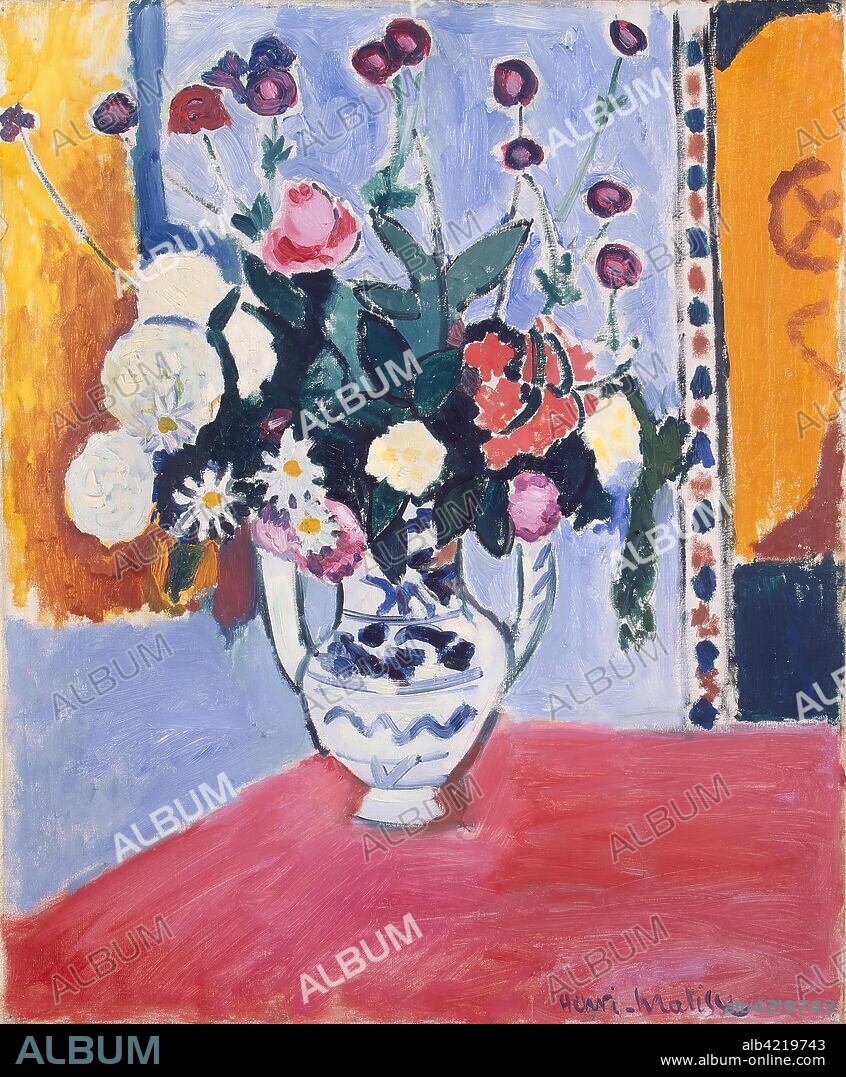 HENRI MATISSE. 'Bouquet (Vase with Two Handles)'. France, 1907. Dimensions: 74x61 cm.