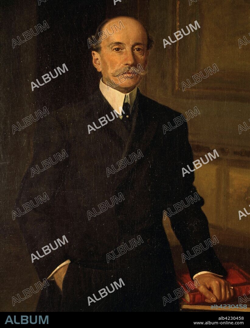 JOSÉ DIAZ MOLINA (1860-1932). DATO , EDUARDO POLITICO ESPAÑOL . LA CORUÑA 1856 - 1921 OLEO POR DIAZ MOLINA EN 1908 AYUNTAMIENTO DE MADRID.