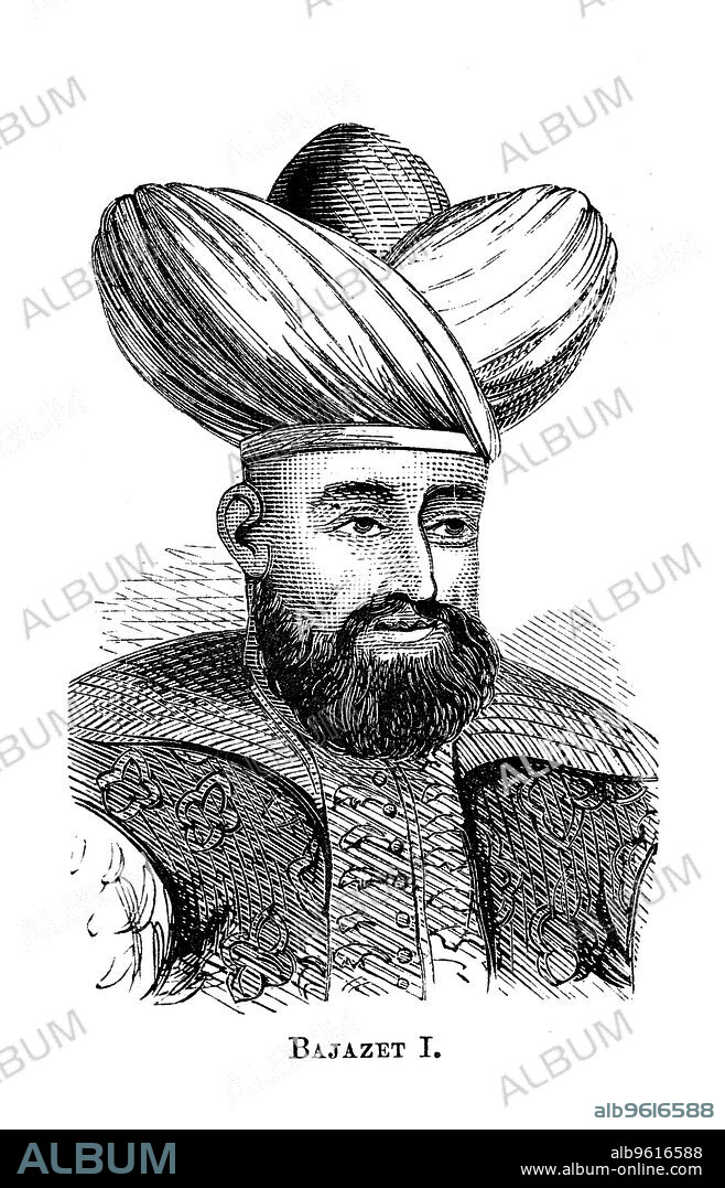 Bayezid I (d1403), Sultan of the Ottoman empire from 1389. Bayezid was defeated by the Mongols under Tamerlane (Timur) in 1402.