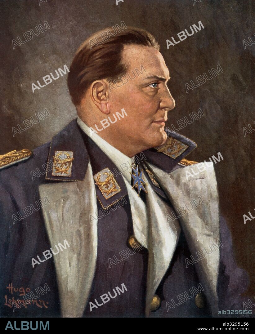 Field Marshal Hermann Goring from a painting by Hugo Lehmann.