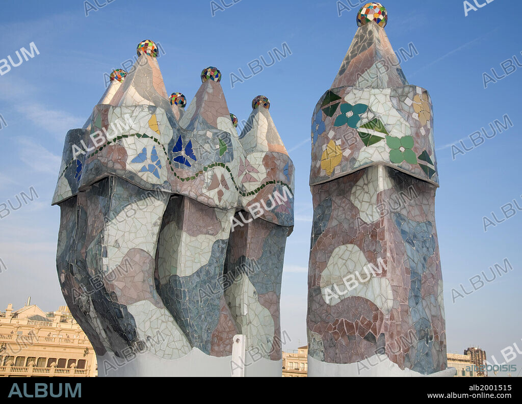 Casa Batllo was built in the year 1877 and remodeled by Antonio Gaudi in the years 1905-1907 for the Batllo family, living in the first floor. Because of the curved roof and skeletal organic quality, the local name for the building is House of Bones or House of the Dragon. A common theory is that the house represents the battle of Saint George with the dragon. The building is decorated in  Modernisme style, with a mosaic made of broken ceramic tiles in shades of orange, green and blue. The building was awarded as one of the three best buildings of the year 1906 by the Barcelona City Council; Batllo House is one of the seven works of Gaudi that were declared World Heritage sites by UNESCO in 1984. Along with Casa Ametllar and Casa Lleo-Morera, it makes up the three most important buildings in Barcelona's famous "Illa de la Discordia" ("Block of Discord") [formerly known as "Apple of Discord" (manzana de la Discordia)], noted for its unique modernist buildings.