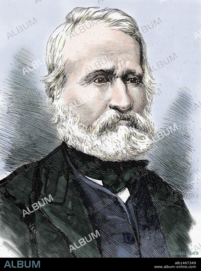 BLANQUI, Louis-Auguste (Puget-Théniers,1805-París 1881). Revolucionario francés. Participó en la revolución de 1830. En 1839 intentó provocar una insurrección en París, y el 12 de mayo del mismo año dirigió la ocupación del Ayuntamiento. Grabado coloreado.