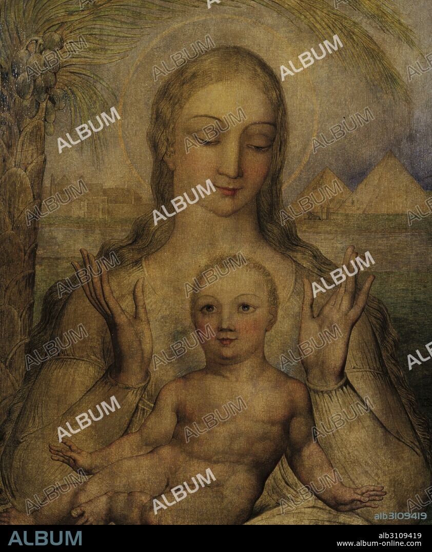 WILLIAM BLAKE. La Virgen y el Niño en Egipto/1810.