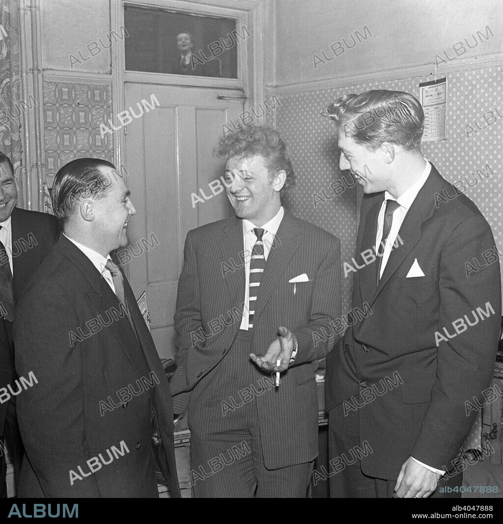 TV and recording star 'Wee Willie' Harris visits South Yorkshire, 1958. For a promotion for Morphy Richards, who were based in Swinton, South Yorkshire, TV and recording star Wee Willie Harris was chosen to present the prize for a 'Bride of the year' competition. This took place at the Don and Dearne TV company in nearby Goldthorpe. Five foot tall Willie started his recording career as 'Wee Jock' but changed this after being discovered at the famous 21 Club in London. He was known for his bright clothes and in his younger years had a shock of red hair which he frequently dyed pink. He shot to fame with his rendition of Wild One and was often billed as the British Jerry Lee Lewis.