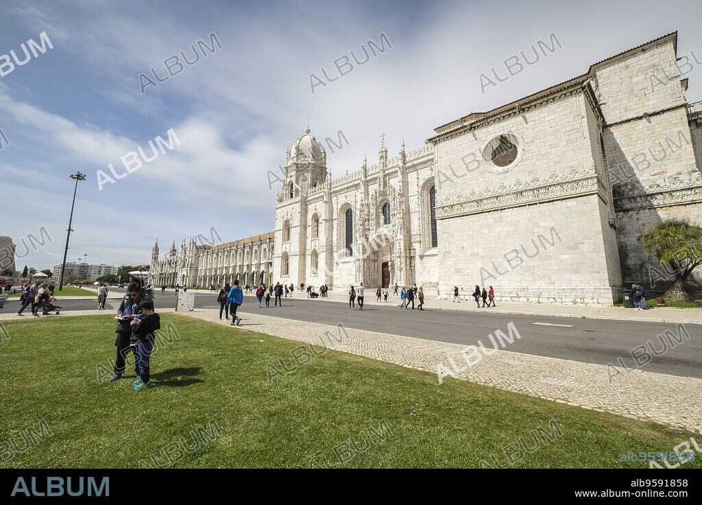 Monasterio de los Jerónimos de Santa María de Belém , fundadó en 1501 Lisboa, Portugal.