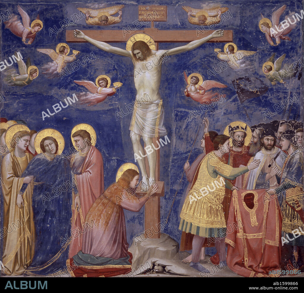 GIOTTO DI BONDONE. The Crucifixion  1266-1337  Giotto (ca.1266-1337 Italian)  Capella Scrovegni, Padua, Italy.