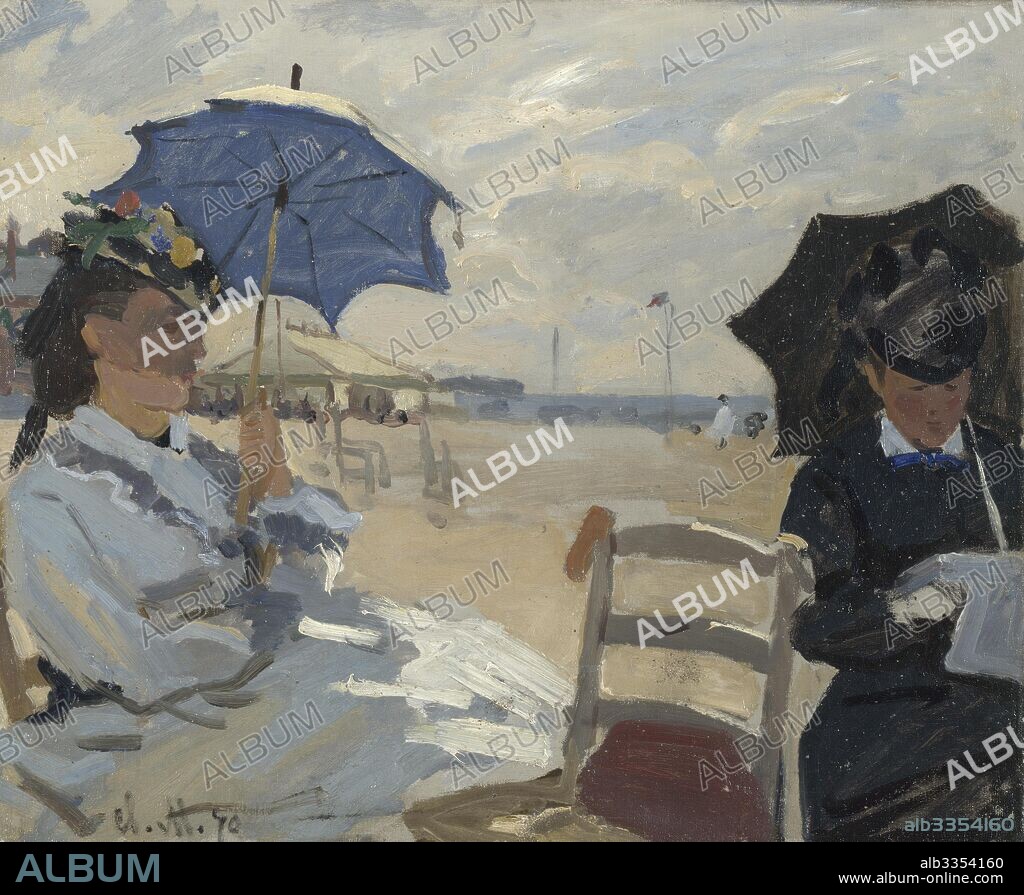 CLAUDE MONET. The Beach at Trouville.