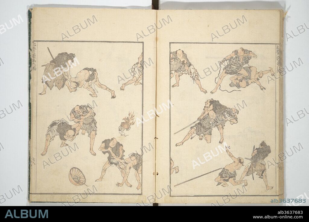 Picture Album Transmitting the Spirit: The Hokusai Drawing Style (Denshin gafu Hokusai gashiki). Artist: Katsushika Hokusai (Japanese, Tokyo (Edo) 1760-1849 Tokyo (Edo)). Culture: Japan. Dimensions: each approximately: 9 × 6 1/4 in. (22.8 × 15.8 cm). Date: 1814-78.