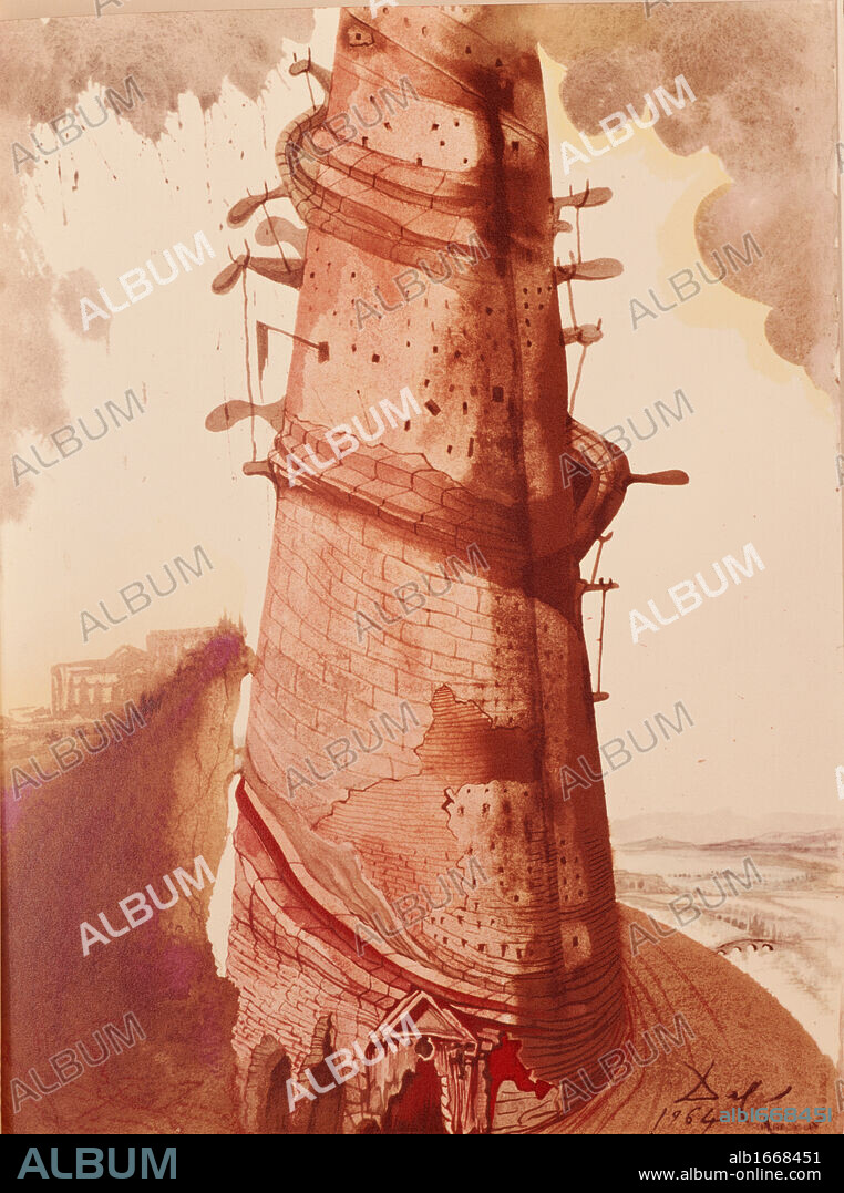 SALVADOR DALÍ. Tower of Babel by Salvador Dali, 1904-1989.