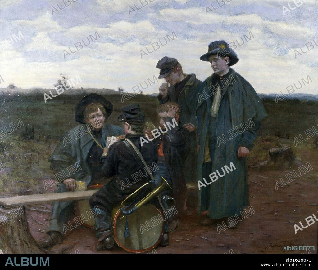Drummer Boy by Julian Scott,  oil on canvas,  1891,  (1846-1901),  USA,  Pennsylvania,  Philadelphia,  David David Gallery.