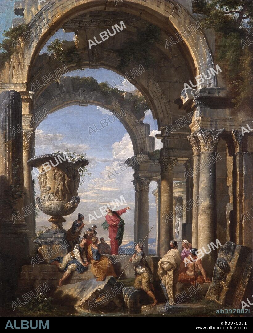 'St Paul Preaching at Athens', 1737. Painting in Apsley House, London.