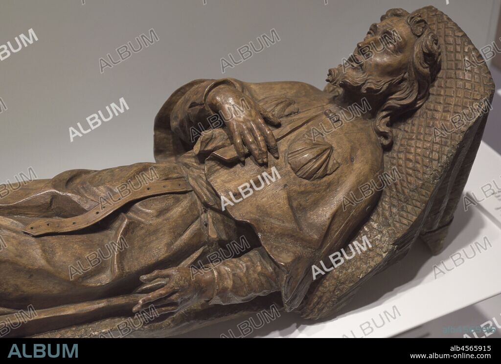 San Alejo. Detalle. Siglo XVII. Taller del Sur de Alemania. Madera tallada en su color original. Museo de las Peregrinaciones y de Santiago. Santiago de Compostela. Provincia de La Coruña. Galicia. España.