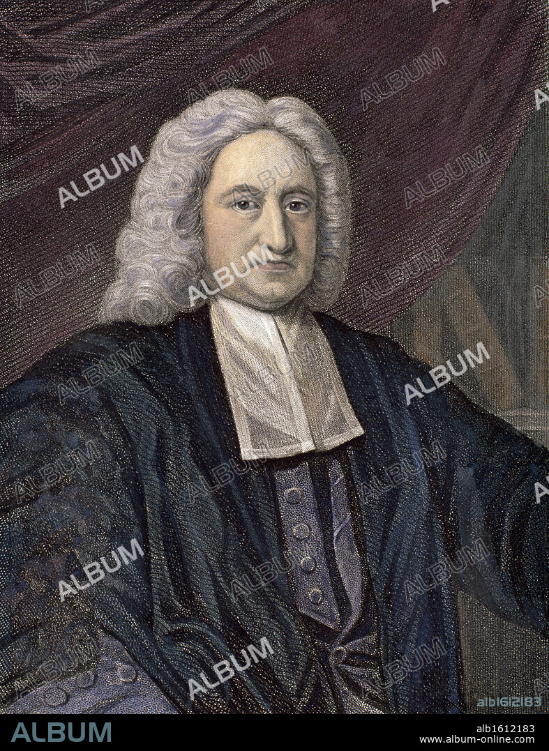 ARTIST UNKNOWN. Edmond Halley (1656-1742)   English Astronomer    Stock Montage, Inc.