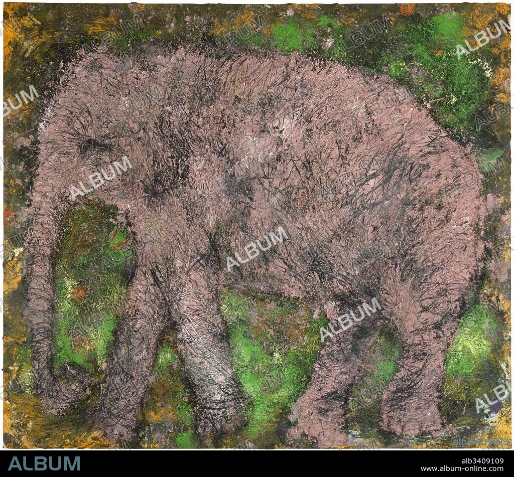 MIQUEL BARCELÓ. Miquel Barceló / "L´elefant", 1999, Técnica mixta sobre tela, 235 x 285 cm.