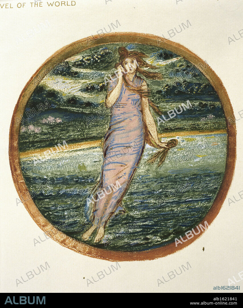Marvel of the World. Birth of Venus.  From "The Flower Book"  Edward Burne-Jones (1833-1898 British)  Newberry Library, Chicago.