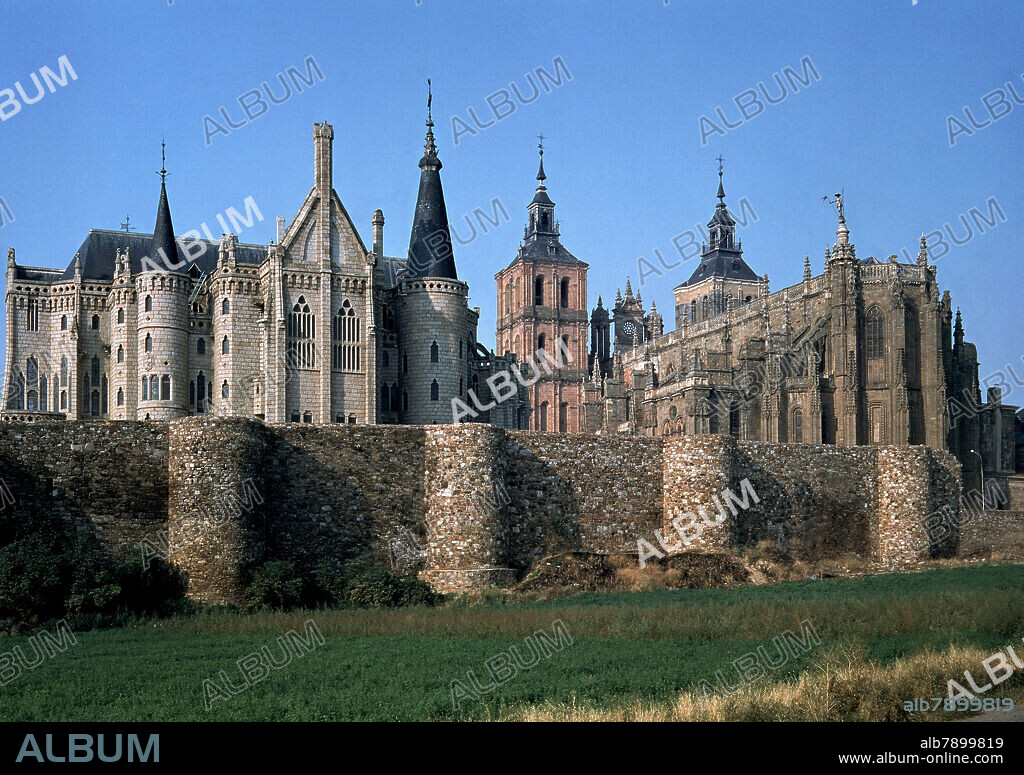 ANTONI GAUDI (1852-1926). PALACIO EPISCOPAL Y ABSIDES DE LA CATEDRAL DE ASTORGA.