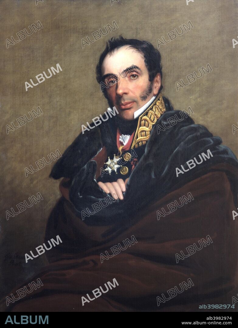 Portrait of General Miguel Ricardo da Alava, Spanish soldier, 1818. A veteran of the Spanish contingent at Trafalgar, Alava (1771-1843) joined the uprising against the French in 1808. In 1810 he was sent as Spanish liaison with the British in Portugal, where he became friendly with the Duke of Wellington. In 1815, as Spanish ambassador to the Hague, he was able to take up an appointment on Wellington's field staff as the Spanish Commissionary for the allies at the Battle of Waterloo. From the collection of Apsley House, London.