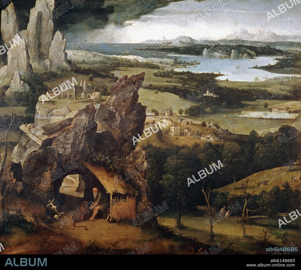 JOACHIM PATINIR (1480-1524). Landscape with St. Jerome - 16th century - 74x91 cm - oil on panel - Flemish painting - NP 1614.