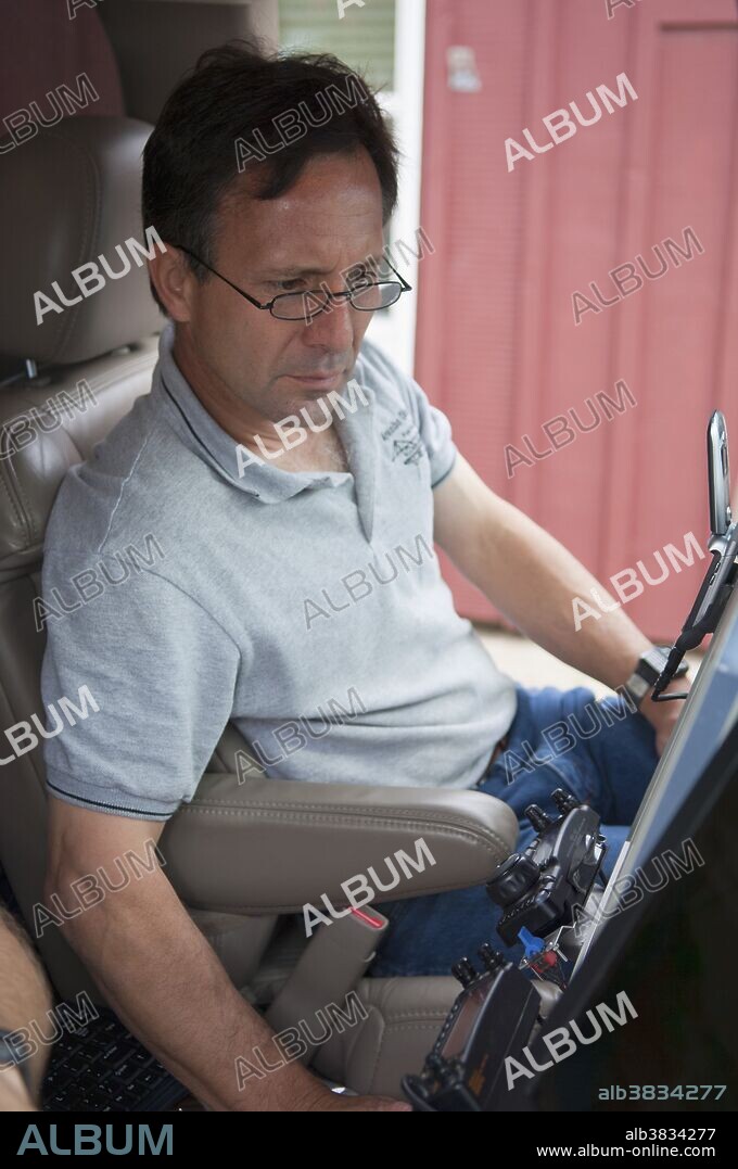 Veteran storm chaser Tim Samaras monitors the weather from his research vehicle in 2005. Samaras, an esteemed scientist and noted tornado researcher, died with his son Paul and longtime chase partner Carl Young while intercepting a violent twister near El Reno, Oklahoma on May 31, 2013. One of the world's best-known storm chasers, Samaras received 18 grants for field work from The National Geographic Society over the years. Samaras and Young were also known from the Discovery Channel show "Storm Chasers," which aired for five years.