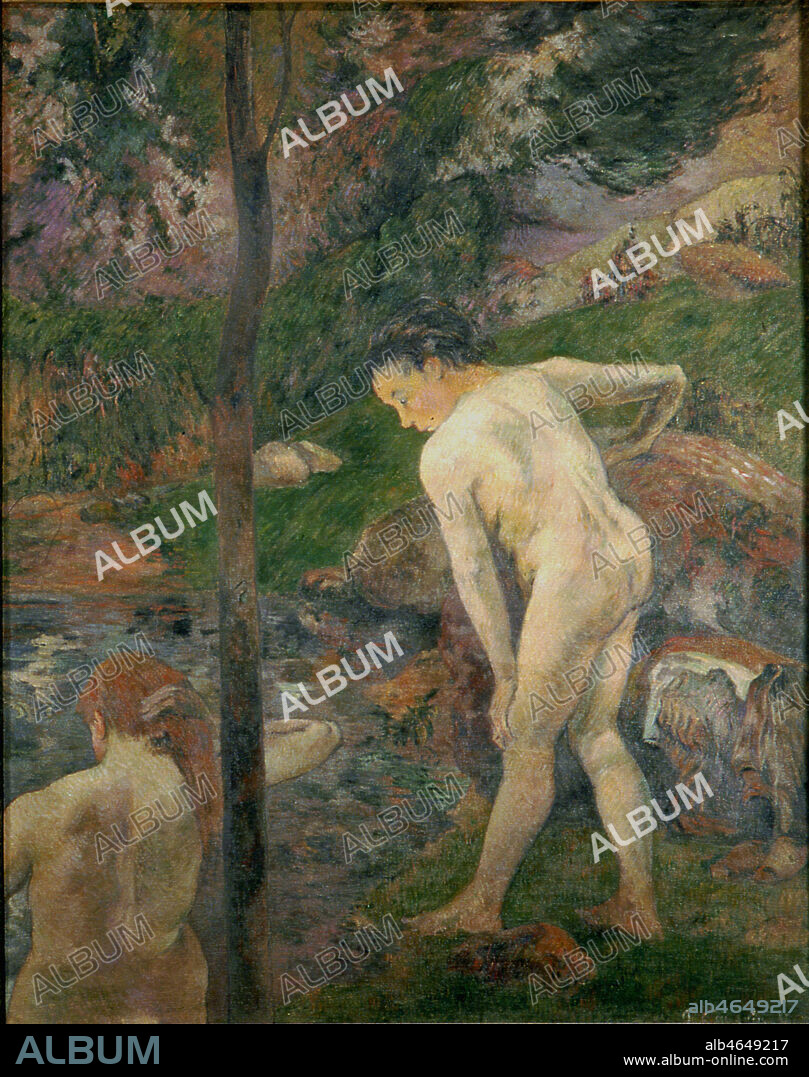 "La baignade" peint en Bretagne par Paul Gauguin en 1887. Buenos Aires, Museo Nacional de Bellas Artes. Credit: Coll. Bouquignaud/Kharbine-Tapabor.