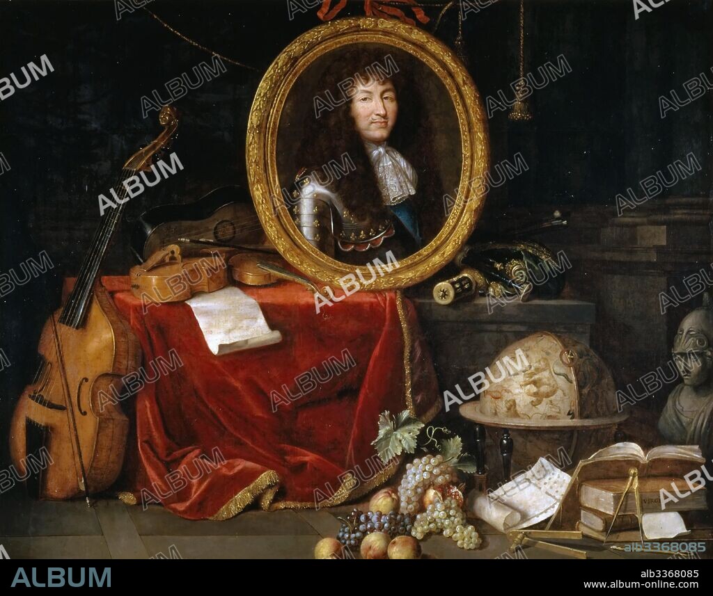 JEAN GARNIER. Allegory of Louis XIV, Protector of Arts and Sciences.