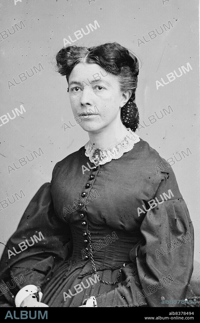 Miss Mary Booth, between 1855 and 1865. [American editor, translator and writer Mary Louise Booth, the first editor-in-chief of the women's fashion magazine, Harper's Bazaar].