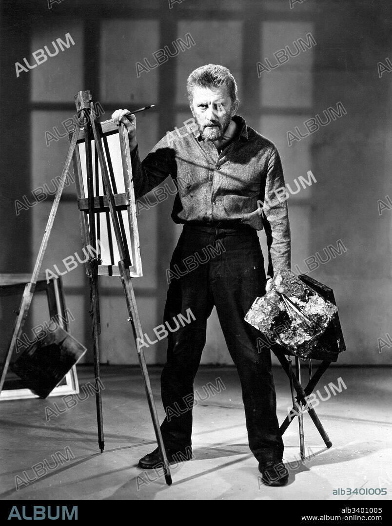 KIRK DOUGLAS en EL LOCO DEL PELO ROJO, 1956 (LUST FOR LIFE), dirigida por VINCENTE MINNELLI. Copyright M.G.M.