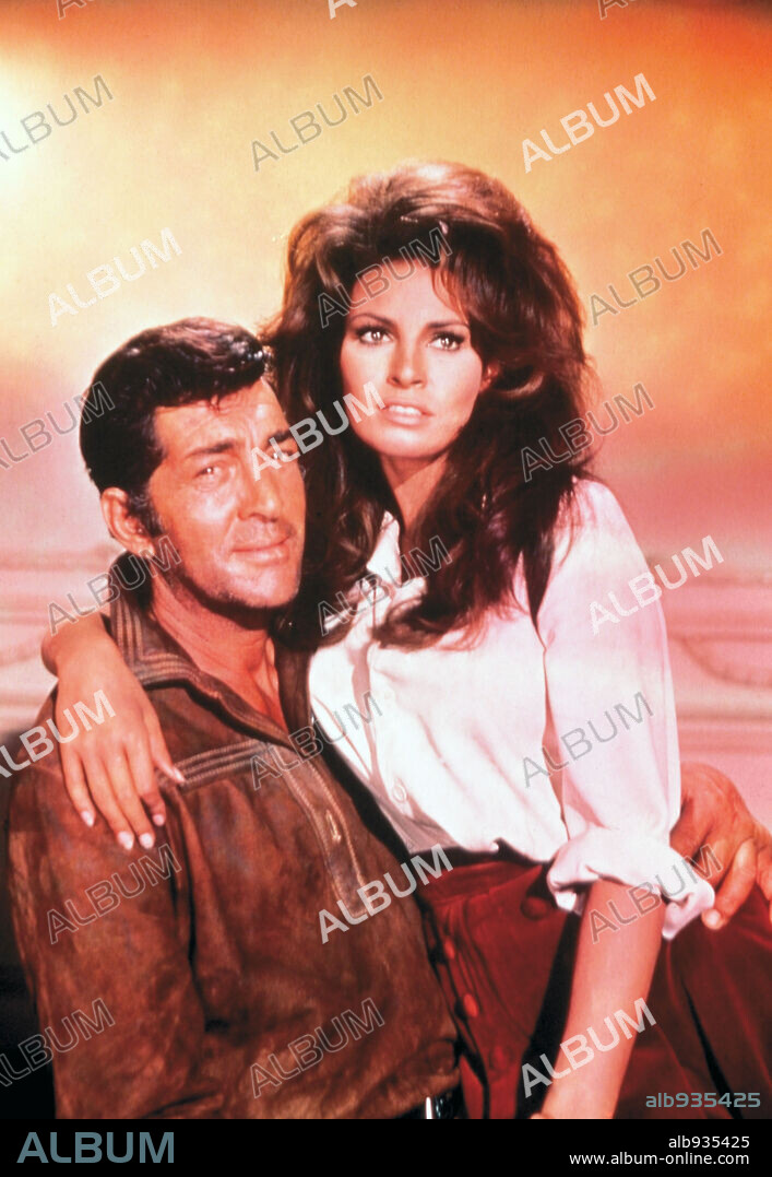 DEAN MARTIN and RAQUEL WELCH in BANDOLERO!, 1968, directed by ANDREW V. MCLAGLEN. Copyright 20TH CENTURY FOX.