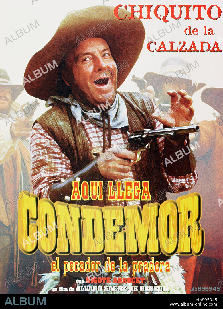 Poster de AQUI LLEGA CONDEMOR [EL PECADOR DE LA PRADERA], 1996, dirigida por ALVARO SAENZ DE HEREDIA. Copyright PRODUCCIONES A.S.H. FILMS.