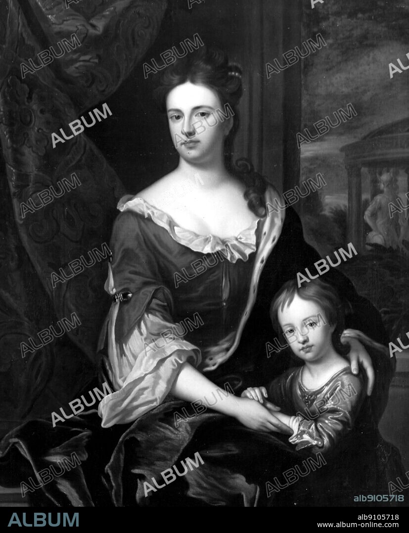 Anne, Queen of England, Scotland and Ireland (1665-1714) and William Duke of Gloucester, her only son to survive infancy.