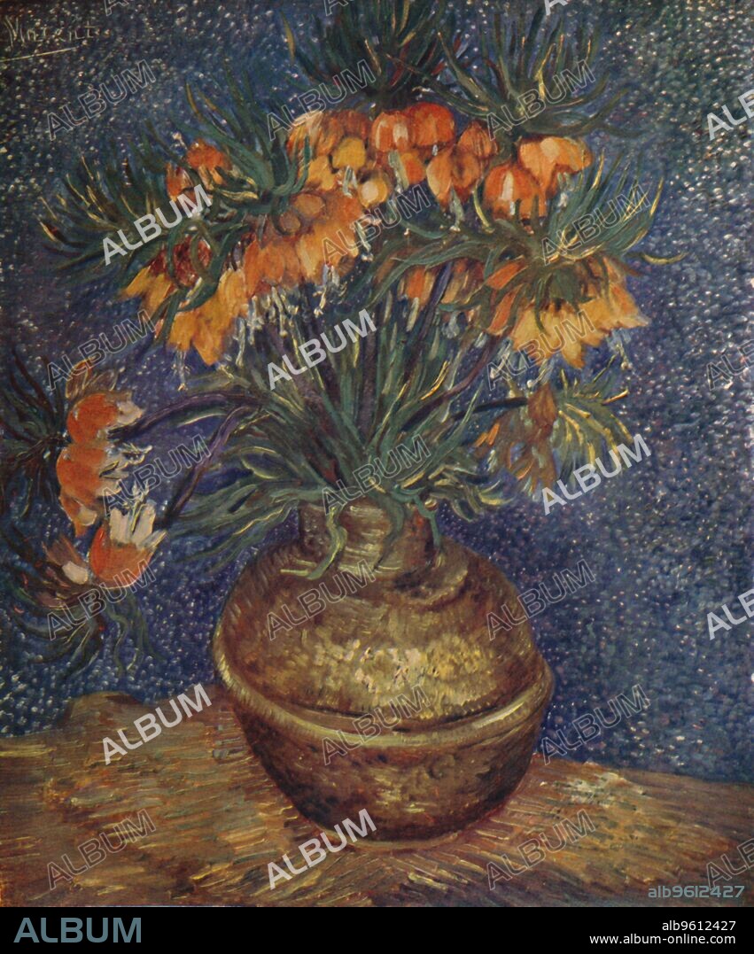 VINCENT VAN GOGH. 'Flowers in a Brass Vase', 1887, (1923). From the collection of the Musée d'Orsay, Paris. From Modern French Painters, by Jan Gordon. [John Lane The Bodley Head Limited, London, 1923].