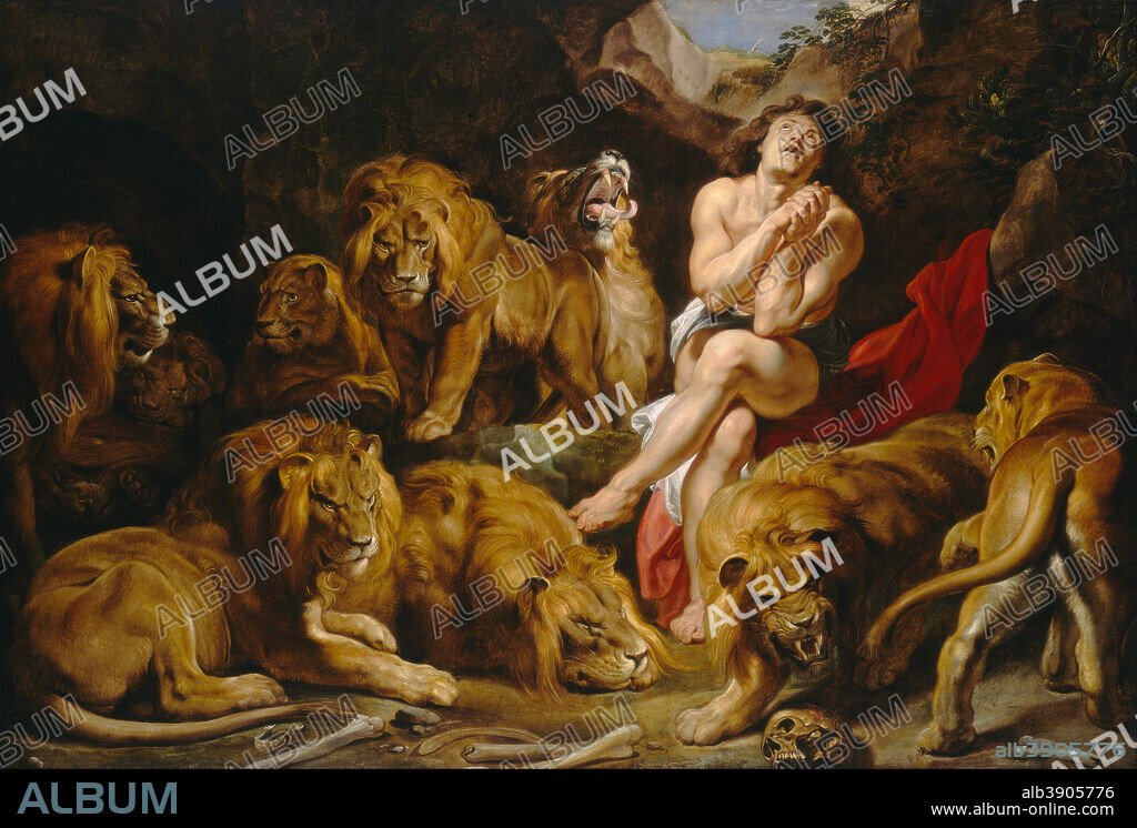 PETER PAUL RUBENS. Daniel in the Lions' Den. Date/Period: Between ca. 1614 and ca. 1616. Painting. Oil on canvas. Height: 224.2 cm (88.2 in); Width: 330.5 cm (10.8 ft).