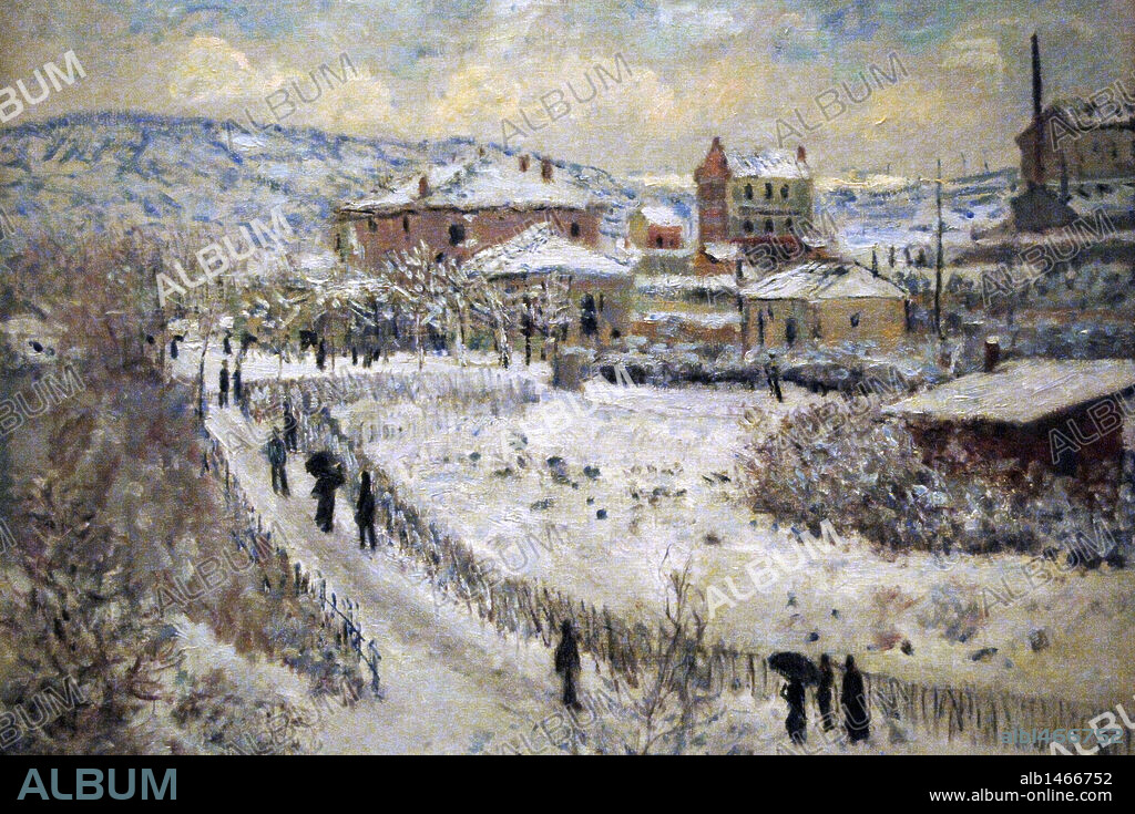 ARTE SIGLO XIX. FRANCIA. MONET, Claude (1840-1926). Pintor impresionista francés. "VISTA DE ARGENTEUIL-NIEVE" (1874-1875). Oleo sobre lienzo. Museo de Arte Nelson-Atkins (The Nelson-Atkins Museum of Art). Kansas City. Estado de Missouri. Estados Unidos.