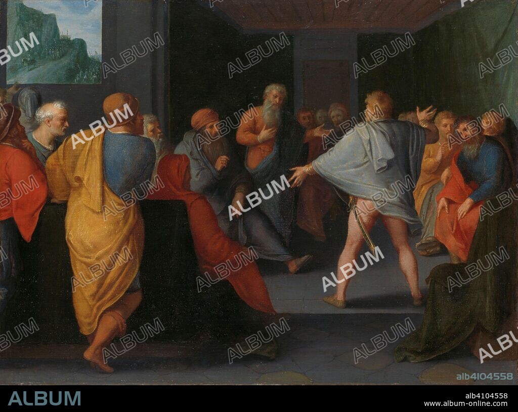 OTTO VAN VEEN. The Conference of the Gauls at Reims. "Assembly of the Gauls in Rheims; one of a series of twelve on the Insurrection of the Batavians against the Romans ". Dating: 1600 - 1613. Measurements: h 38 cm × w 52 cm.