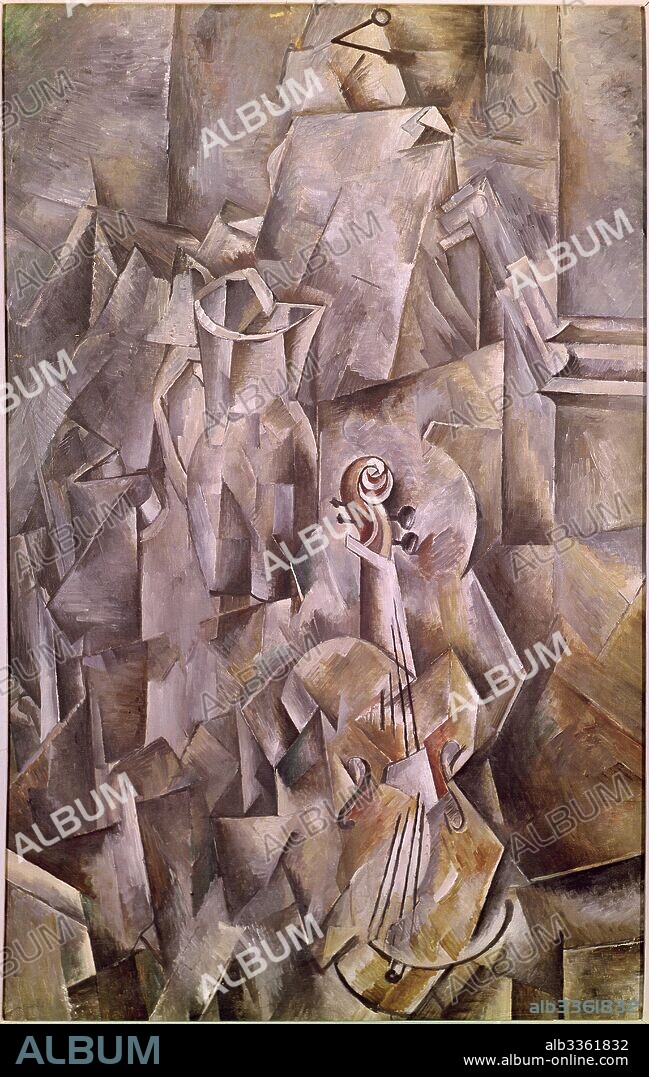 GEORGES BRAQUE. Still Life with a Violin and a Pitcher.