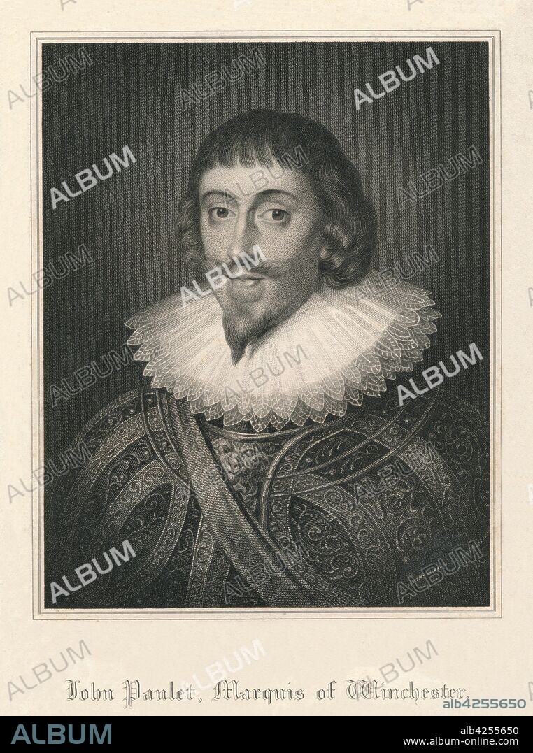 R COOPER. 'John Paulet, Marquis of Winchester', (early 19th century). Portrait of English royalist John Paulet, 5th Marquess of Winchester (1598-1675) who supported King Charles I during the English Civil War. 'From the original of Peter Oliver, in the collection of The Most Noble, The Marquis of Winchester'. [Lackington Allen & Co., and Longman, Hurst, Rees, Orme, & Brown, London].