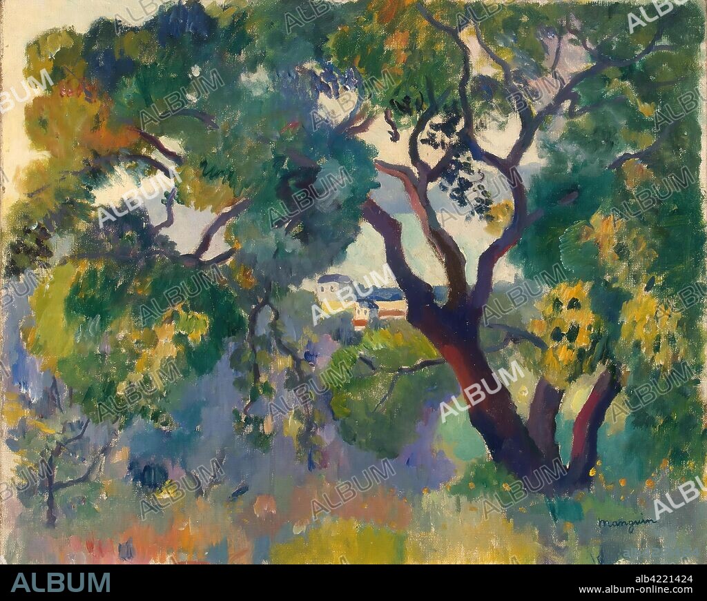 HENRI MANGUIN. 'Landscape at St Tropez'. France, 1905. Dimensions: 50,5x60,5 cm.