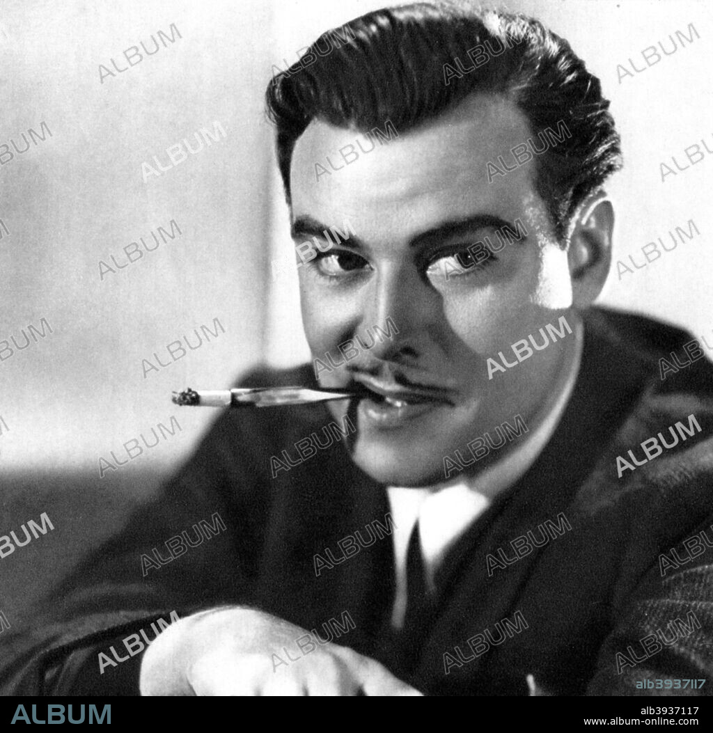 Nils Asther, Danish-born Swedish stage and film actor, 1934-1935. Taken from Meet the Film Stars, by Seton Margrave. (London, 1934-1935).