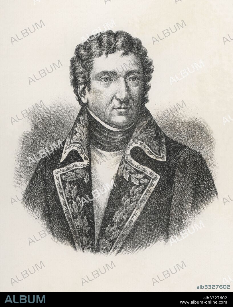 André Masséna (1758-1817), duque de Rivoli, mariscal de Francia. Grabado de 1880.