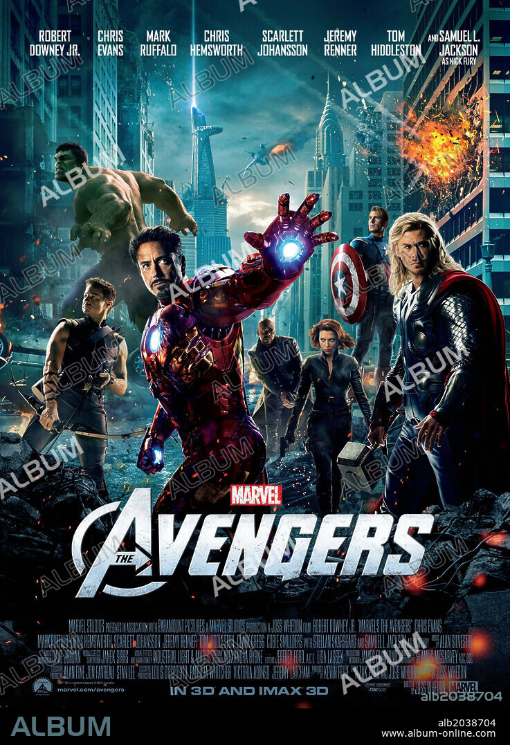 Poster of THE AVENGERS, 2012, directed by JOSS WHEDON. Copyright MARVEL ENTERPRISES.
