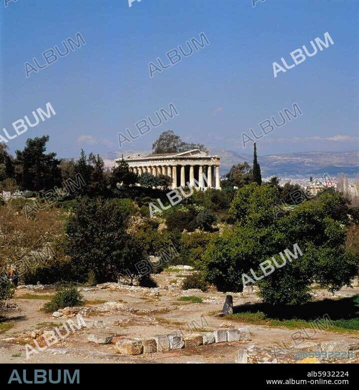 Athen, Agora, Hephaistos-Tempel (>Theseion<, erbaut 449 - 444 v. Chr.). Griechenland, Attika. Athen, Attika, Griechenland.