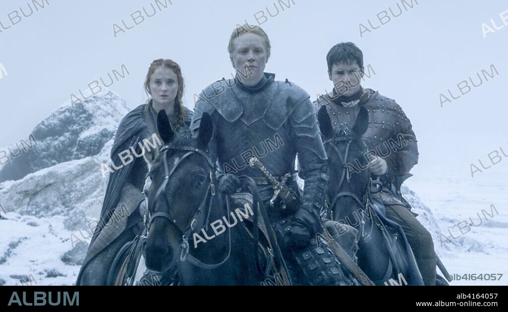 DANIEL PORTMAN, GWENDOLINE CHRISTIE and SOPHIE TURNER in GAME OF THRONES, 2011, directed by DANIEL MINAHAN. Copyright HBO. Temporada 6 capítulo 4.