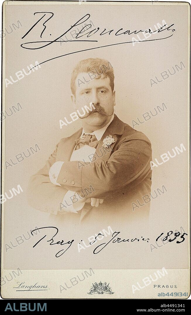 PRAGUE PHOTO STUDIO JAN F. LANGHANS. Ruggiero Leoncavallo (1858-1919).